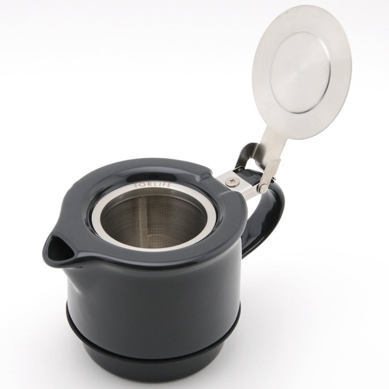 FORLIFE Tea for One with Infuser 14 ounces, Black Graphite - Image 2